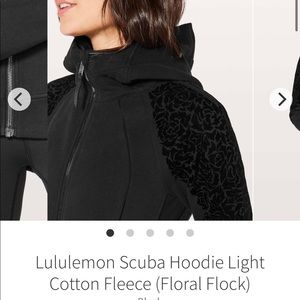 Lululemon Scuba Hoodie Black Floral Flock Print